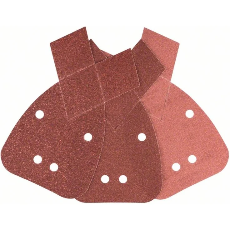 Bosch 6tlg. Schleifblatt-Set (für Multischleifer verschiedene Materialien, 95 x 135 mm, Körnung 80-120-180) – Bild 1