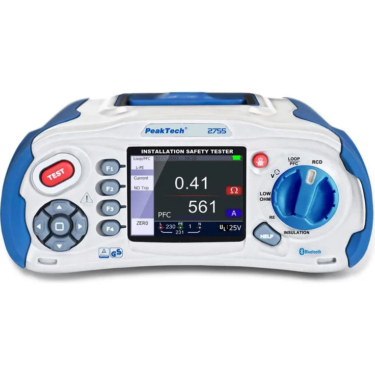 PeakTech 2755 - Installationsprüfgeraet mit Bluetooth