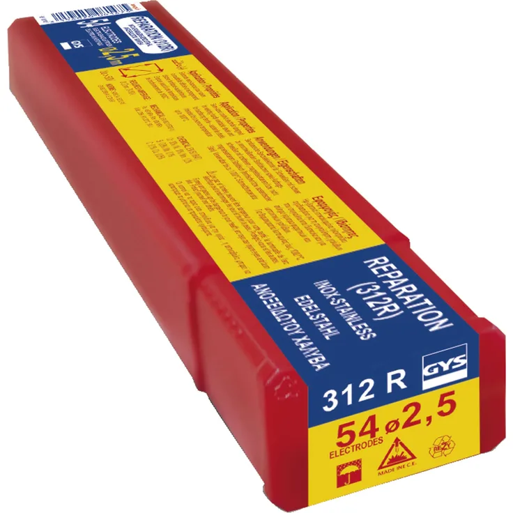 GYS 081475 54 Wartungs-und Reparaturelektroden-312R-Ø 2,5 mm-Kunststoffbox