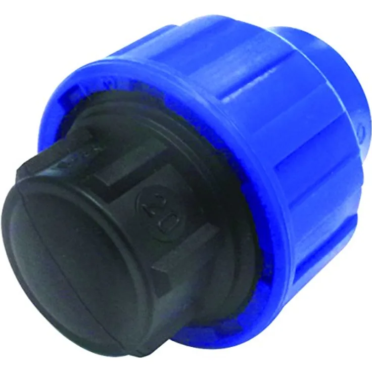 S & M Racor Endst, 20 mm, schwarz und blau Bewässerungszubehör
