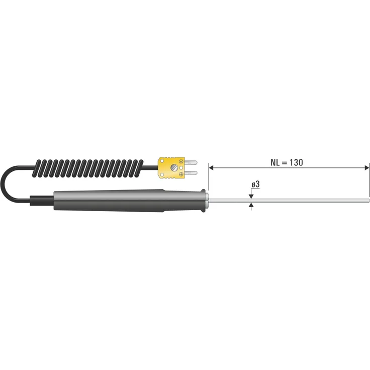 B und B Thermo-Technik 06001002-10 Tauchfühler -50 bis plus 1150°C Fühler-Typ K