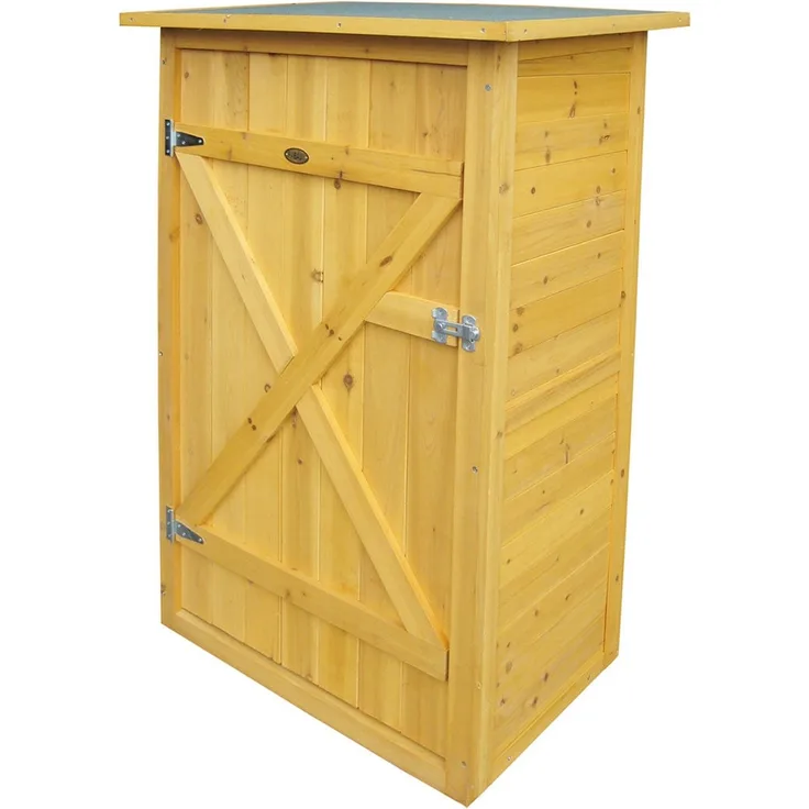 Habau Gartenschrank Holz, 75 x 56 x 117 cm, natur