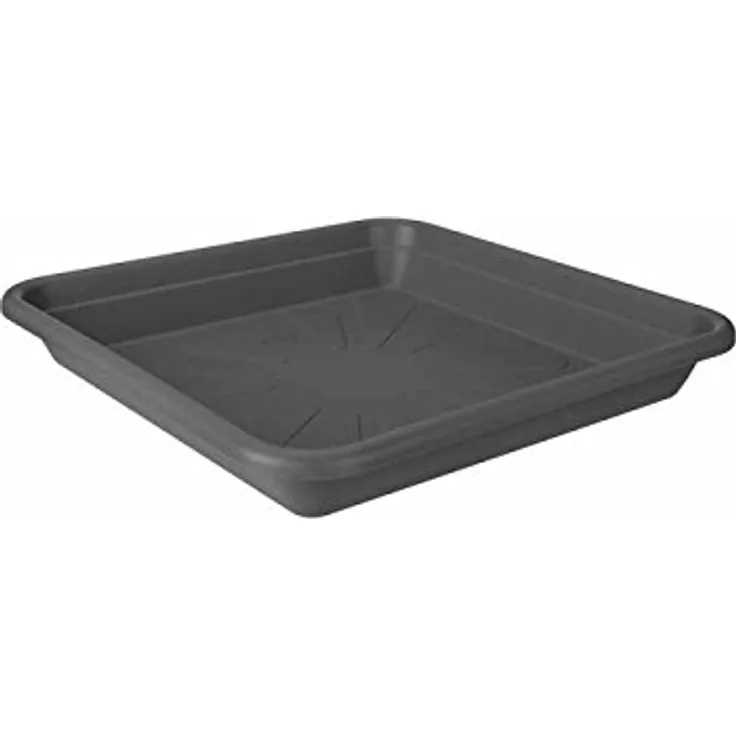 Elho Universal Untersetzer Viereckig 35 - Anthrazit - Drinnen & Draußen - L 35 x W 35 x H 5.2 cm