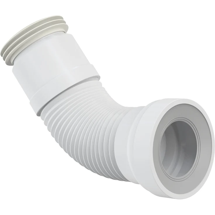 AlcaPlast A970 WC Flex Anschluß Stutzen für Rosette Universal | 280-550mm weiß ø80-110-ø100-120mm – Bild 1