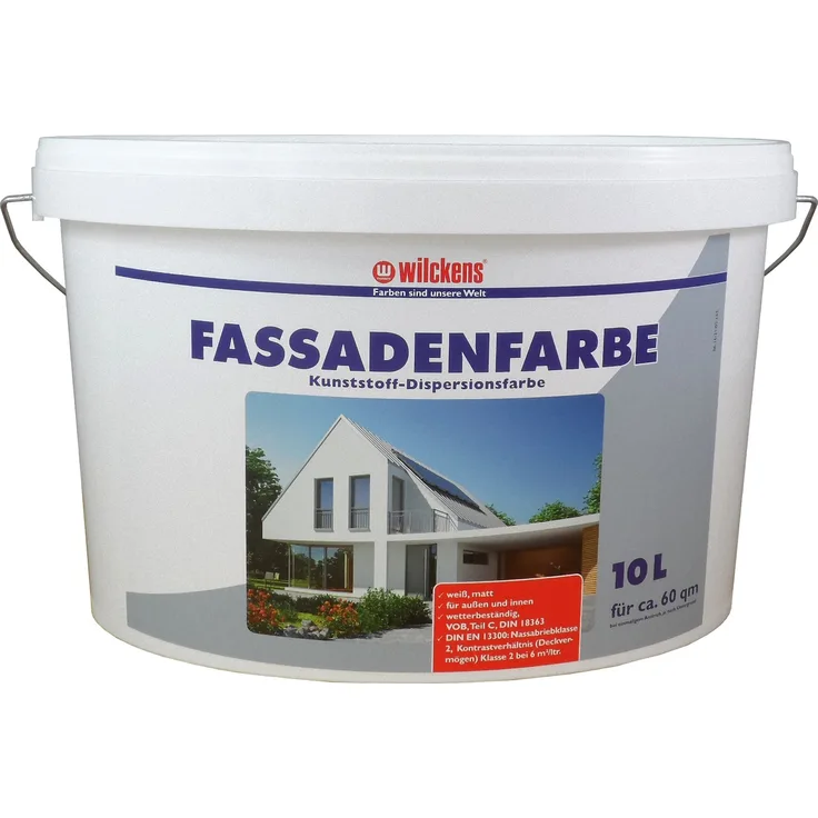 Wilckens - Wilckens Fassadenfarbe Weiß Wandfarbe Außenfarbe Innenfarbe hochdeckend - weiß