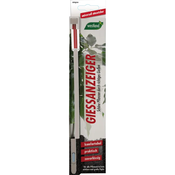 WESTLAND Gießanzeiger für Blumenerde, 26 cm steingrau