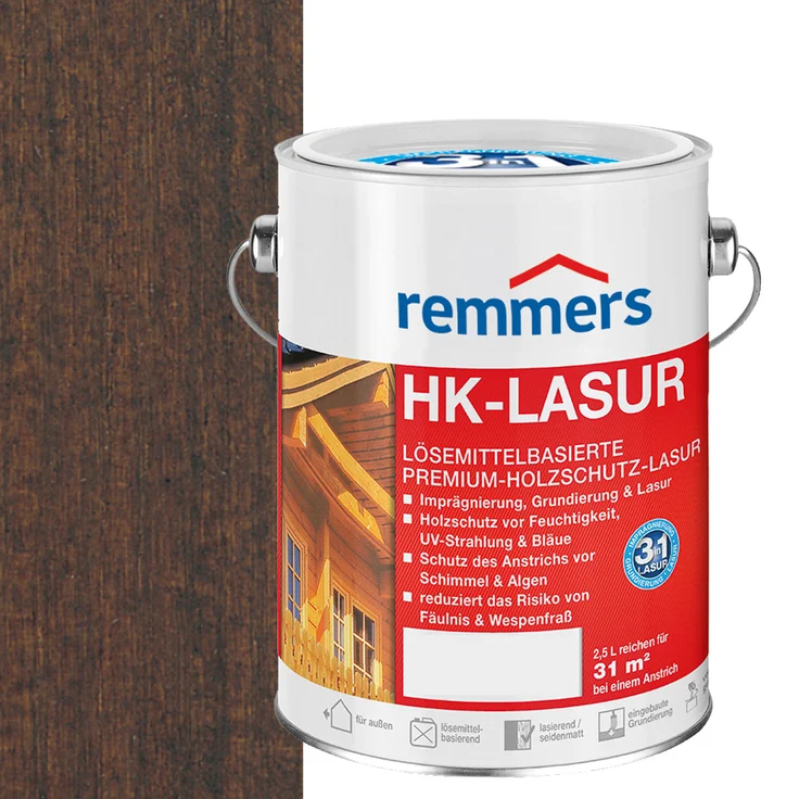 Remmers - Remmers HK-Lasur 2,5 L Eimer Palisander - braun – Bild 1