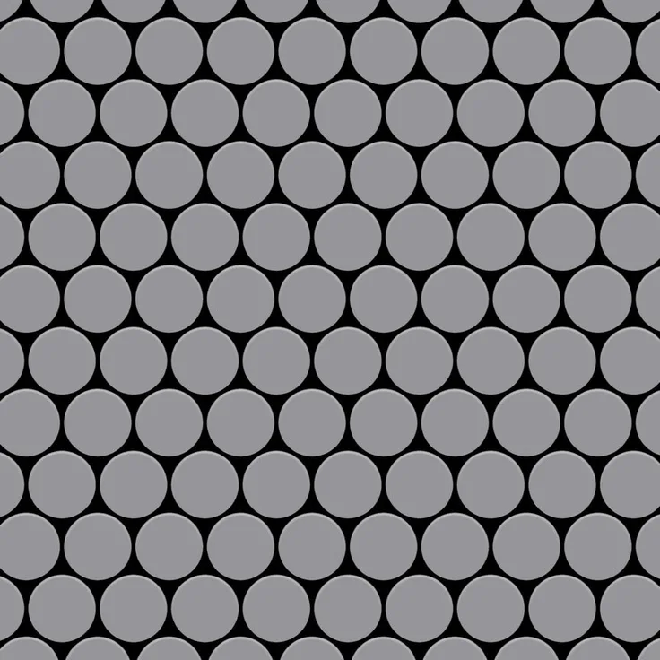 Mosaik Fliese massiv Metall Edelstahl matt in grau 1,6mm stark ALLOY Dollar-S-S-MA 0,88 m2