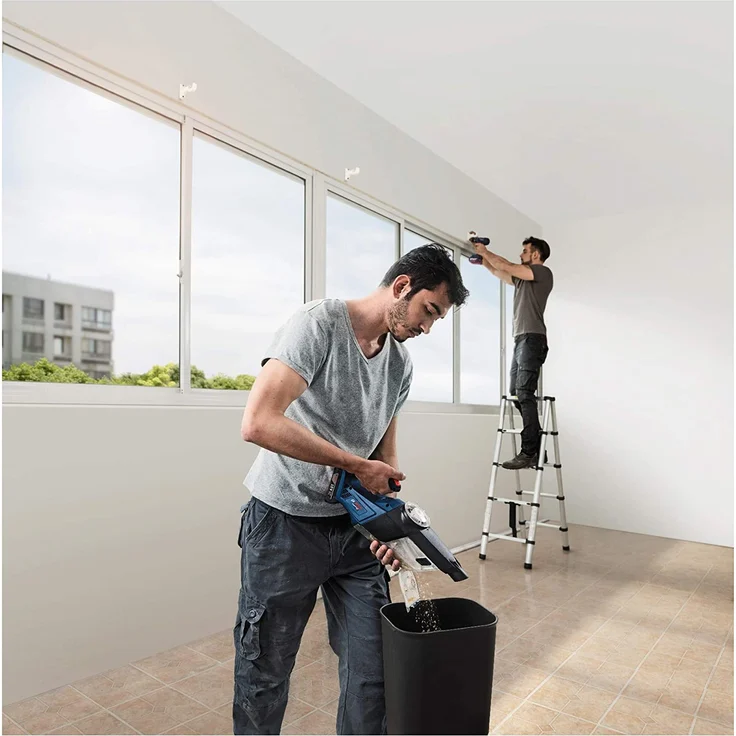 Bosch Professional GAS 18V-1 Solo Kleinstaubsauger, 18V System, Nass- und Trockensauger, ohne Akku und Ladegerät, Verlängerungsrohr, Fugendüse und Teppichdüse – Bild 8