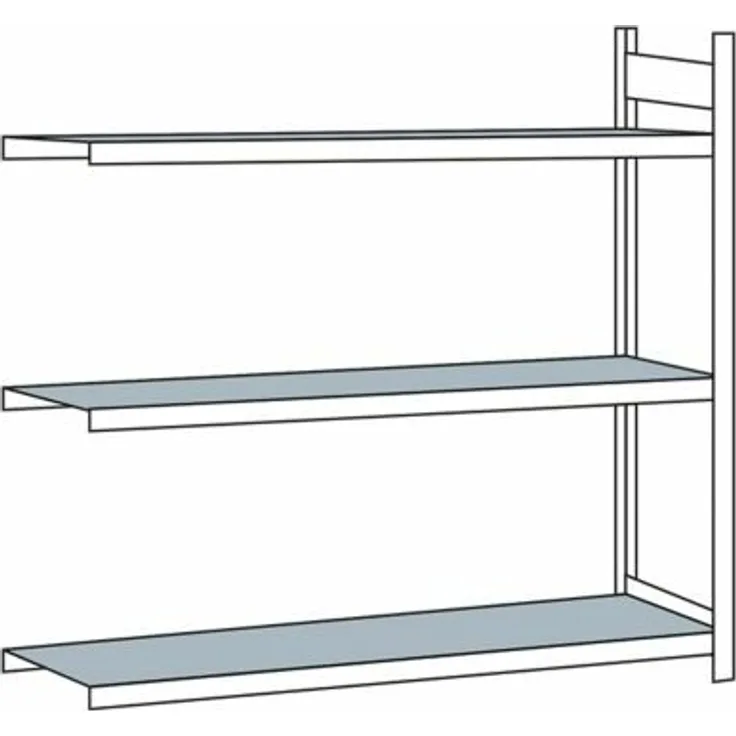 Schulte weißspannregal, mit Stahlboden, Höhe 2000 mm - Spannweiße 2250 mm, Tiefe
