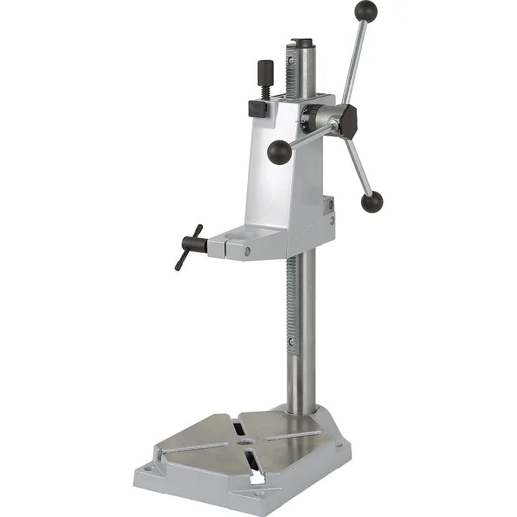 wolfcraft Bohrständer 5027000 | Verstellbare Halterung für Bohrmaschinen - zum exakten & sicheren Bohren auf Flächen, Leisten & Rundmaterial