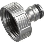 GARDENA Premium Hahnverbinder 33.3 mm (G 1 Zoll): Adapter für Wasserhähne, wertiges Metall, spritzfreier Wasserfluss, frostsicher, verpackt (18242-20)