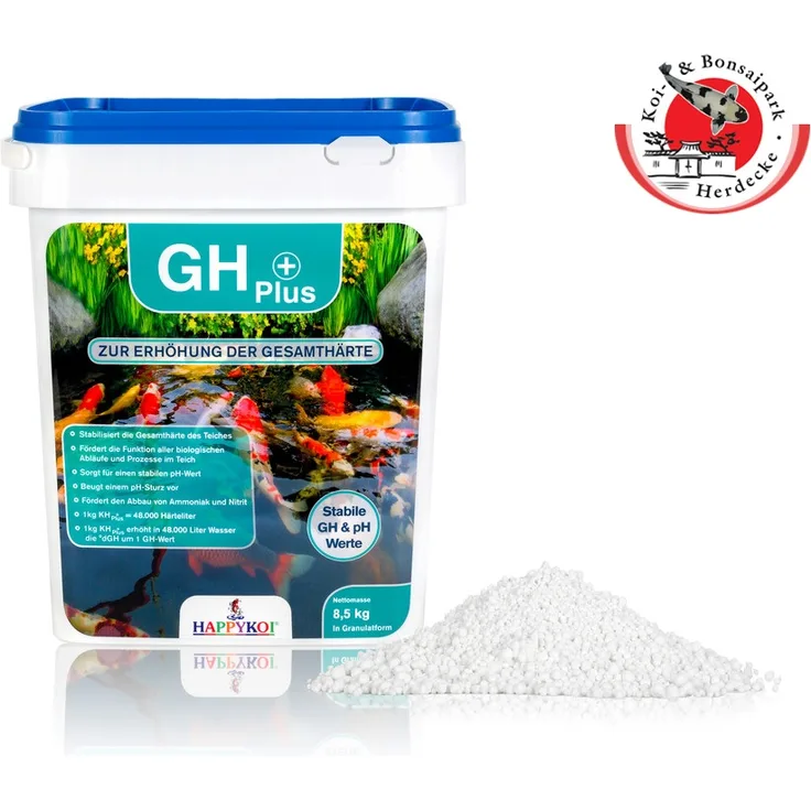 HAPPYKOI GH Plus zur Erhöhung der Gesamthärte Wasserhärte in Granulatform 5 Kg
