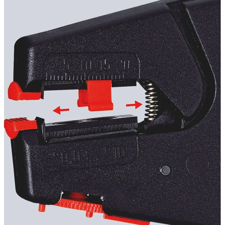 KNIPEX 12 40 200 SB Selbsteinstellende Abisolierzange 200 mm (in SB-Verpackung) – Bild 4
