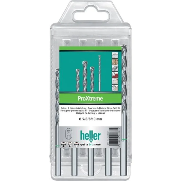 Heller Tools 3750 ProXtreme Schlagbohrer, Silber, 4-5-6-8-10