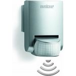 Steinel Bewegungsmelder IS 130-2 silber, Infrarot-Sensor, 130° Erfassungswinkel, 12m Reichweite, Innen- und Außenbereich, IP44