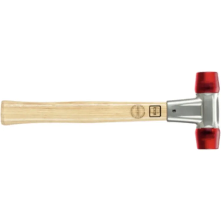BASEPLEX-Schonhämmer, mit Zinkdruckguss-Gehäuse und Holzstiel | Ø=30 mm | 3968.030