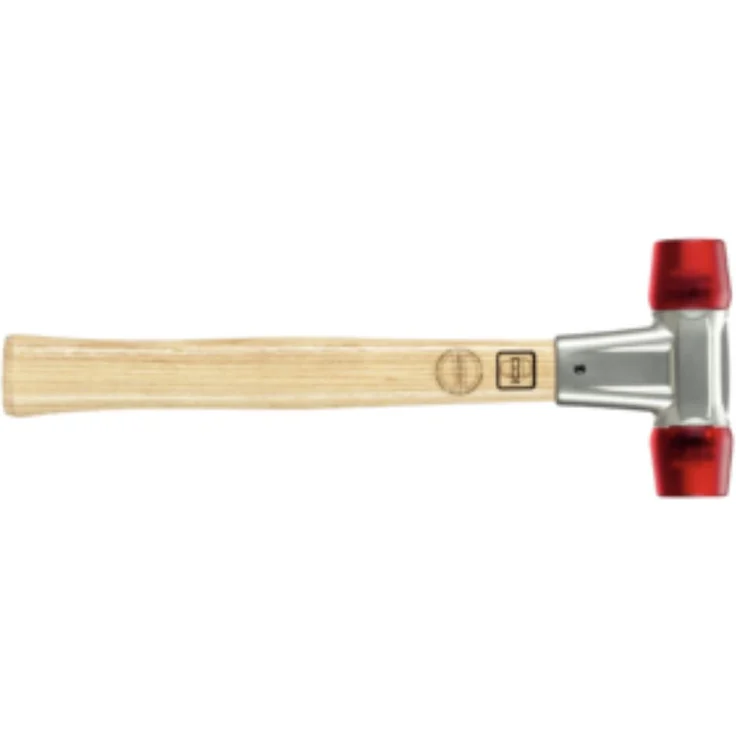 BASEPLEX-Schonhämmer, mit Zinkdruckguss-Gehäuse und Holzstiel | Ø=30 mm | 3968.030