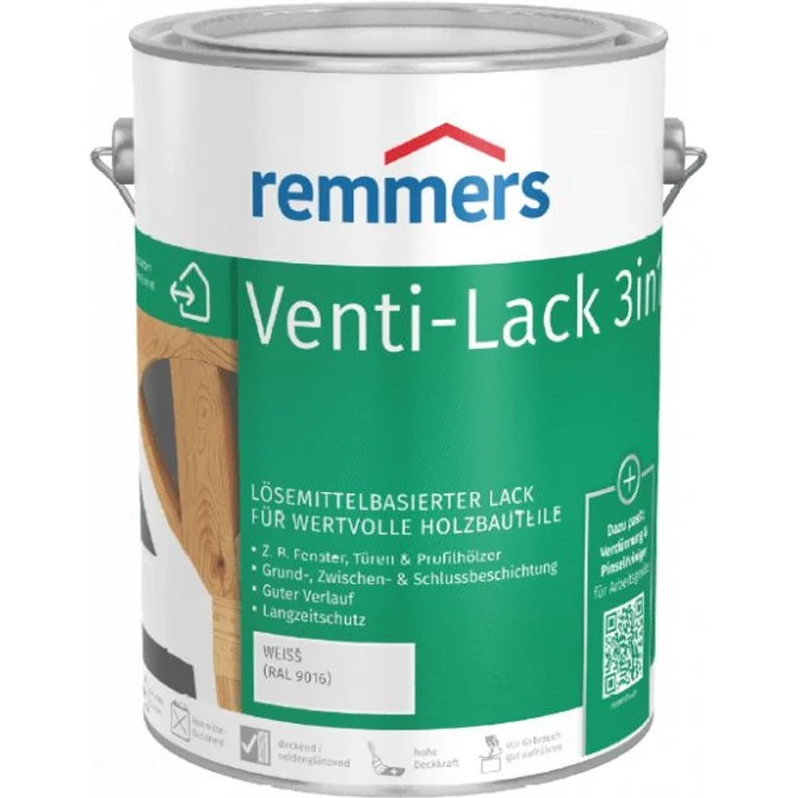 Venti-Lack 3in1 - weiss, 5 ltr - Remmers – Bild 1