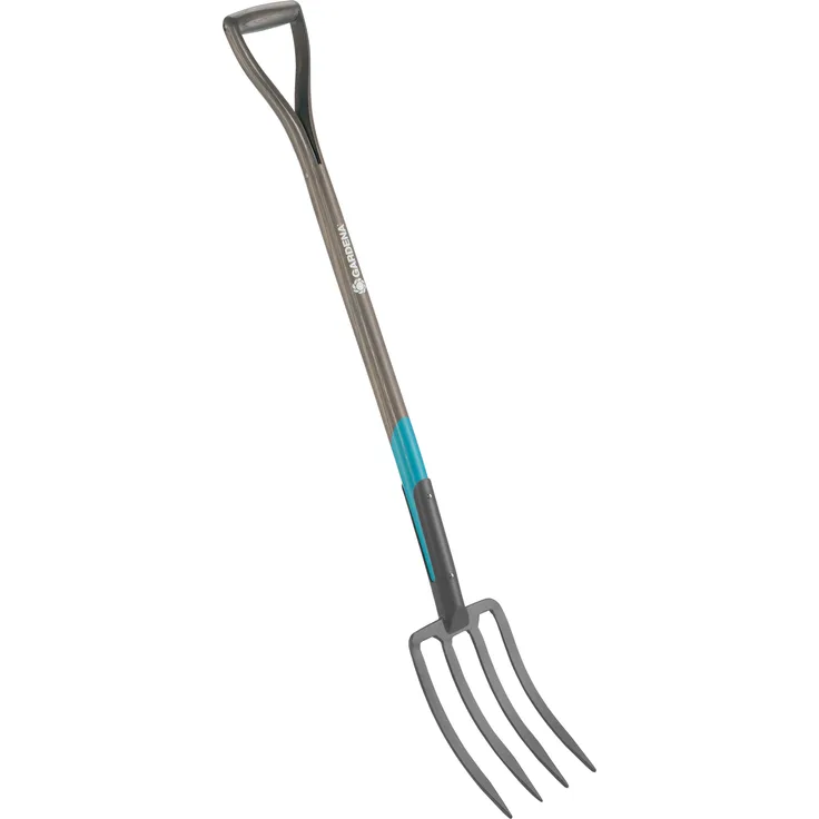 GARDENA NatureLine Spatengabel: Grabegabel zum Umgraben und Auflockern, aus Eschenholz, ergonomischer D-Griff (17002-20)