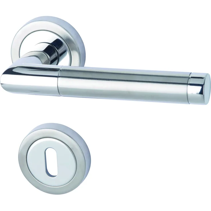 Alpertec 88020100 Edelstahl Türbeschlag BB 2farbig Rosetten für Zimmertürgarnitur Türklinke Türdrücker Türgriffe …