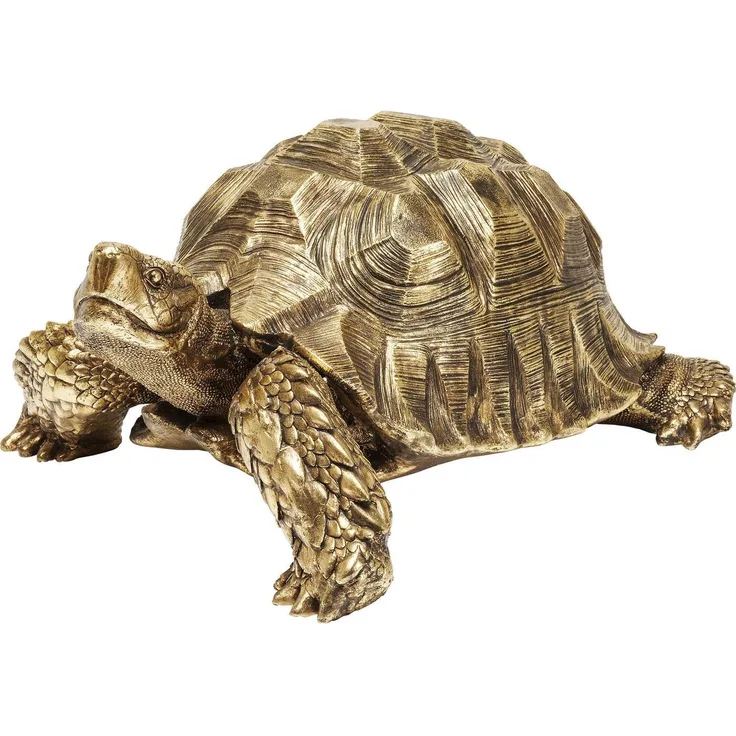 Kare Design Deko Turtle Gold XL Figur, Schildkröten Figur, Dekofigur Turtle, (H-B-T) 77x95x43cm