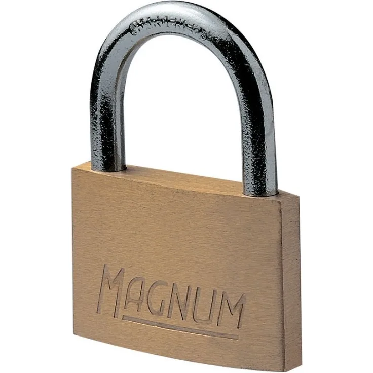 Magnum CAD40 Vorhängeschloss, Stahlbogen, Messing, 40 mm