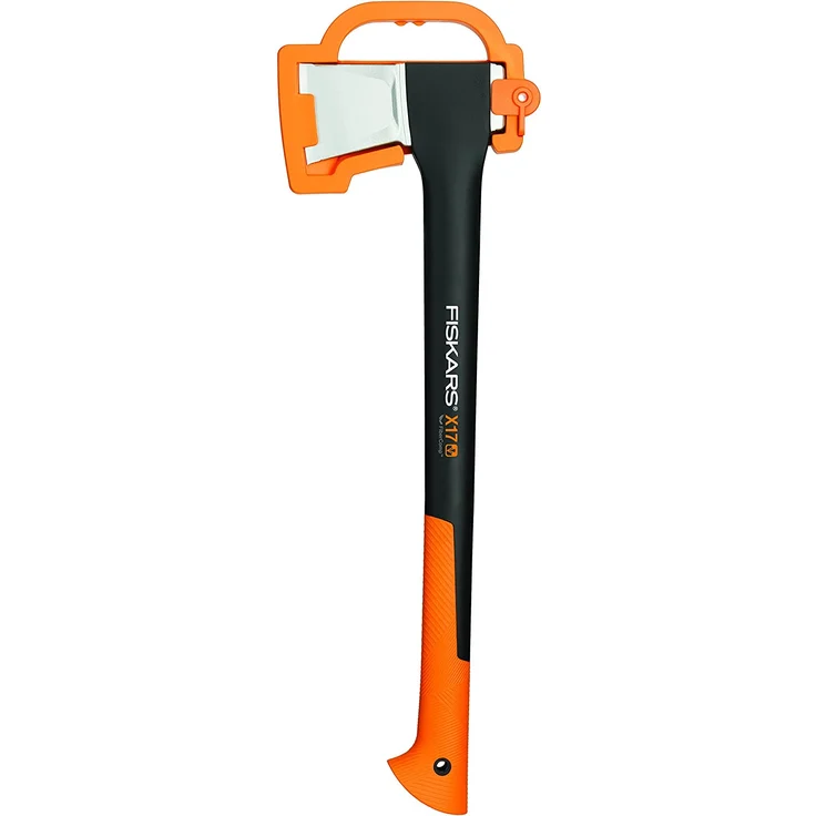 Fiskars Spaltaxt, Inklusive Klingen- und Transportschutz, Antihaftbeschichtet, Glasfaserverstärkter Kunststoff-Stiel, Schwarz-Orange, X17-M, 1,53 kg, 1015641 – Bild 3