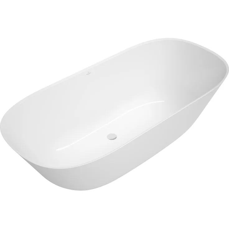 Villeroy & Boch Theano Duo Quaryl Badewanne UBQ175ANH7F200V-, 1750 x 800 mm, freistehend, Farbe: Weiß - UBQ175ANH7F200V-01