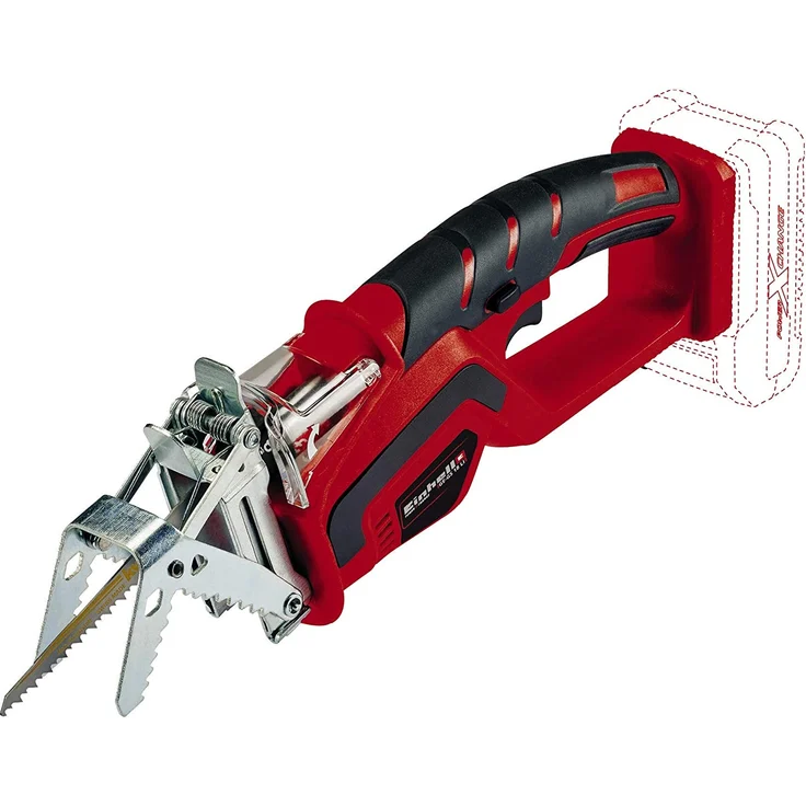 Einhell Akku-Astsäge GE-GS 18 Li Solo Power X-Change (Lithium Ionen, 18 V, Sägeblattlänge 150 mm Qualitäts-Sägeblatt, werkzeugloser Sägeblattwechsel, abnehmbarer Astbügel, ohne Akku und Ladegerät) – Bild 1