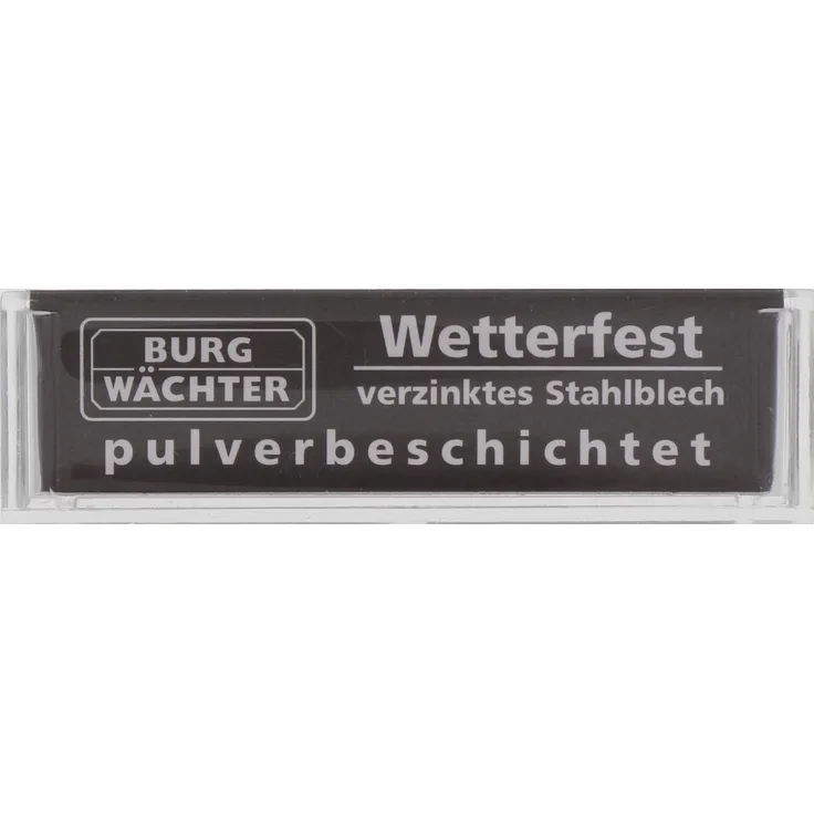 BURG-WÄCHTER 2er-Set Namensschilder, Briefkasten Zubehör, Verzinktes Stahlblech, BK 92 F SB