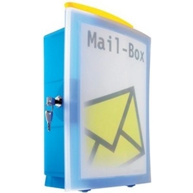 HAN IMAGE'IN Sammelbox in Lichtgrau – Abschließbare Box geeignet als Spendenbox oder Meckerkasten aus Kunststoff – Zur Wandmontage oder frei stehend und individuell gestaltbar – 260x128x375mm (BxTxH) – Bild 1
