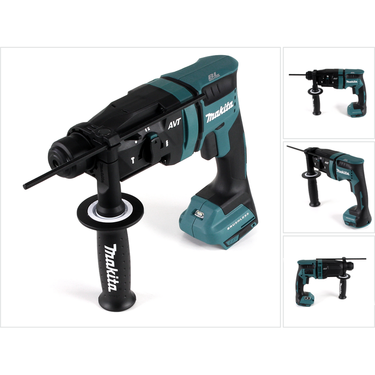 Makita DHR182Z Akku-Bohrhammer 18 V, max. Leerlaufdrehzahl: 1.350 U-min, Schlagstärke: 1,7 Joule - ohne Akku, ohne Ladegerät, ohne Koffer – Bild 2