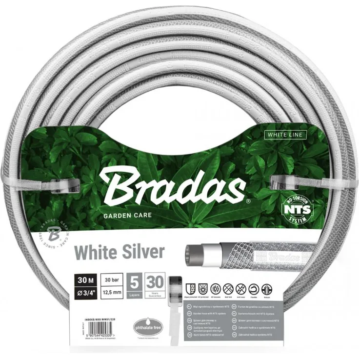 Bradas Gartenschlauch NTS WHITE SILVER, 3-4, 20 m