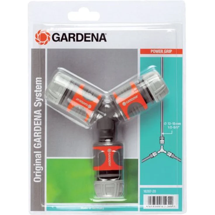 GARDENA Abzweig-Satz für 1/2'' - 5/8'' (13 - 15 mm) Wasserschläuche Abzweig-Verbinder für eine einfache Wasserteilung (18287-20) Bewässerungszubehör – Bild 1
