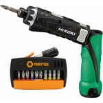 HIKOKI Akku-Knickschrauber DB3DL2 + Zubehör, 2 Akkus, Ladegerät, Schrauberklinge, Transportbox SET inkl. Bit-Satz 11-tlg.