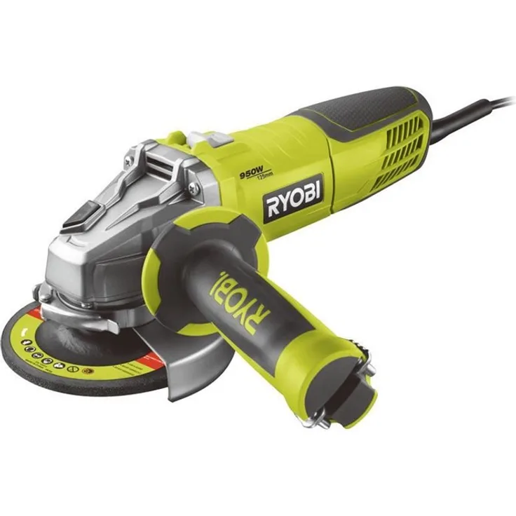 Ryobi 5133002495 Winkelschleifer 125mm 950 W RAG950-125S, Schwarz, Grün, Scheibe 125 mm
