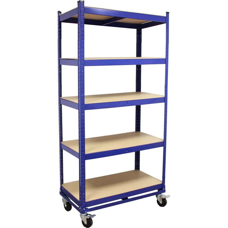 TrutzHolm B-Ware Etagenwagen 750kg-150 kg je Boden Transportwagen Magazinwagen Kommissionierregal HxBxT ca 195 x 90 x 45 cm mit 5 Ebenen