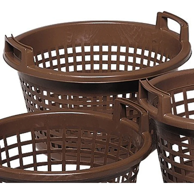 H.G 49628 Kartoffelkorb, braun, 28 kg schwere Qualität, Kunststoff