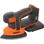 Black+Decker Akku-Dreieckschleifer Mouse (18V, mit Fingerschleif-Aufsatz, sehr kompakt - ideal für schwer zugängliche Stellen, ohne Akku und Ladegerät) BDCDS18N