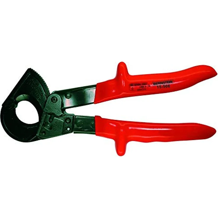Bernstein Werkzeuge 15-506VDE 15-506 VDE Ratschenkabelschere zum leichten Schneiden großer Querschnitte bis Ø 32 mm