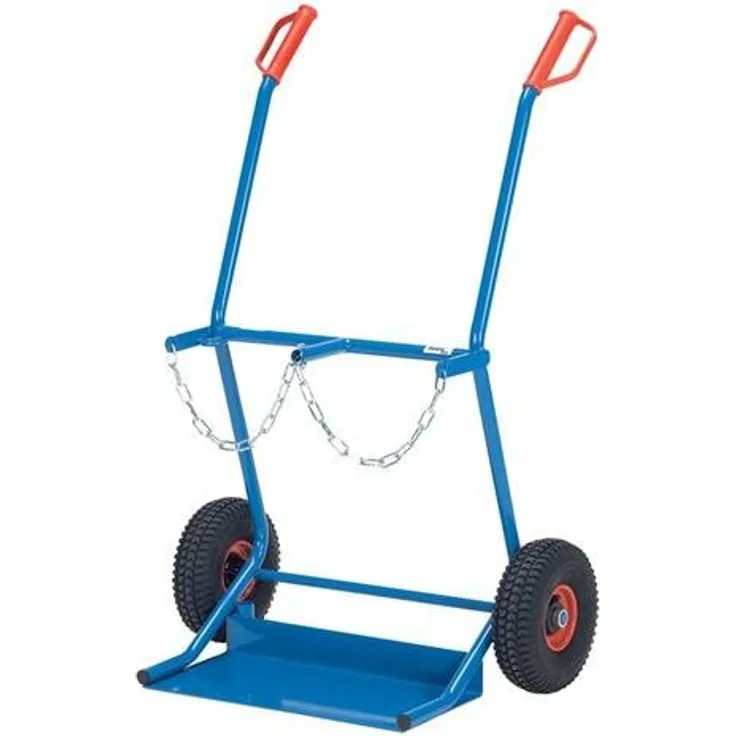 Fetra Transportgeräte mcegc1007 Sackkarre für 2 Flaschen Gas-A2, 760 mm Breite x 1100 mm Höhe