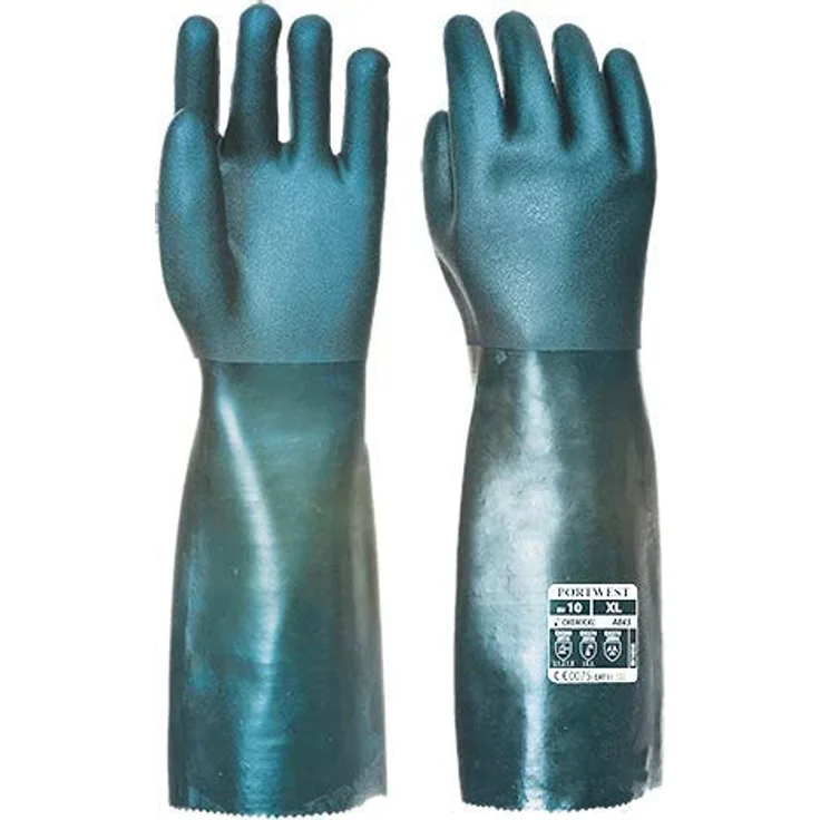 Handschuhe aus PVC, 45 cm, doppeltes Einweichen grün Größe 10-XL Portwest