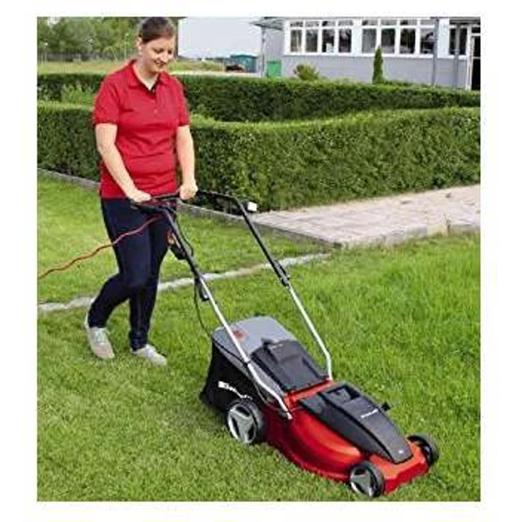 Einhell Elektro-Rasenmäher GC-EM 1536 - 1.500W, 36 cm Schnittbreite, 38L Fangbox, 25-65mm Schnitthöhe, klappbarer Führungsholm, leicht und robust - – Bild 8