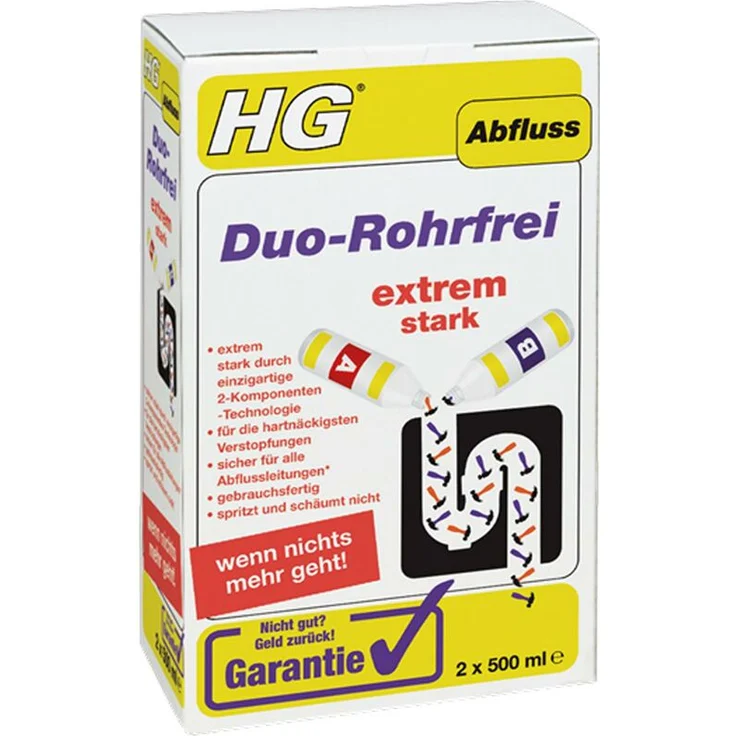 HG Duo-Rohrfrei 2 x 500 ml - EXTREM STARK! TOP WIRKUNG !