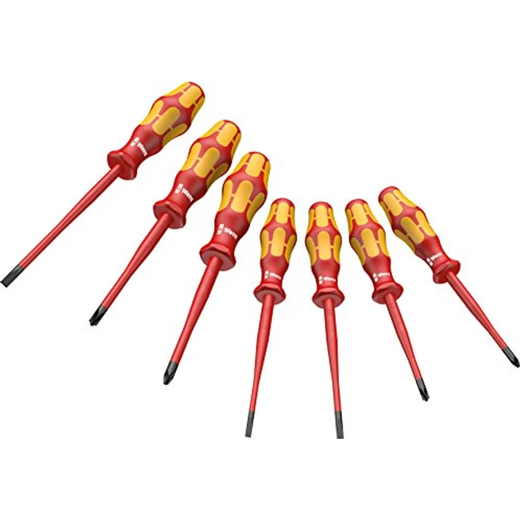 Wera 160 iSS-7 Schraubendrehersatz Kraftform Plus Serie 100. Mit reduziertem Klingen- und Griffdurchmesser, 7-teilig, 05135961001 – Bild 1