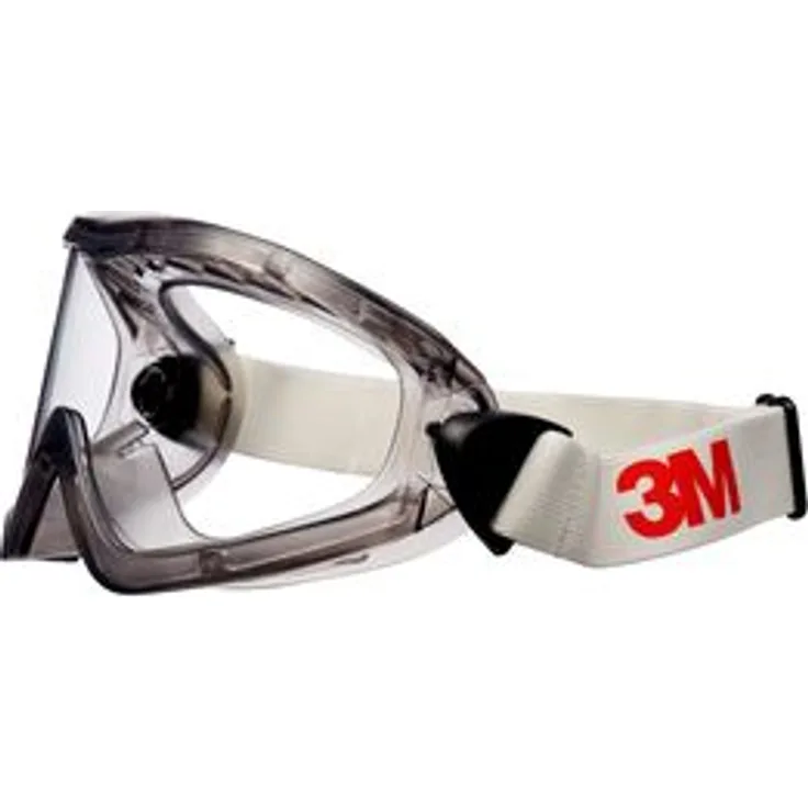 3M Vollsichtbrille 2890 - Arbeitsschutzbrille mit AS, AF & UV Beschichtung für mechanische Arbeiten bei erhöhter Luftfeuchtigkeit,130mm,Grau