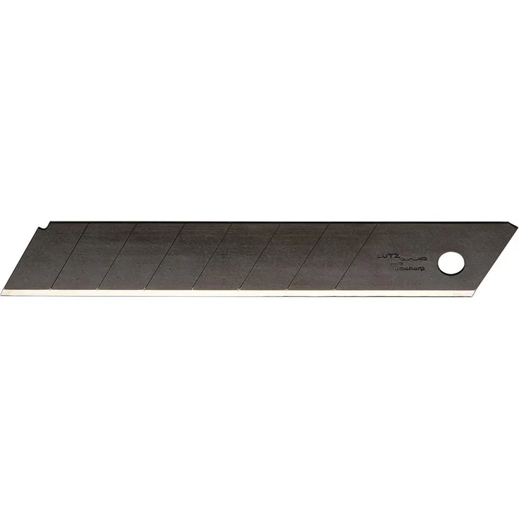 Lutz Abbrechklinge AB2-FB (10 Ersatzklingen für Cutter-Messer, Klingenbreite 18 mm, Schneidenlänge 100 mm, schwarz) 470045