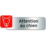 Symbol psc12 Schild 'Liebe Chien' BEWARE OF THE DOG selbstklebend 160 x 50 mm Polycarbonat French Import