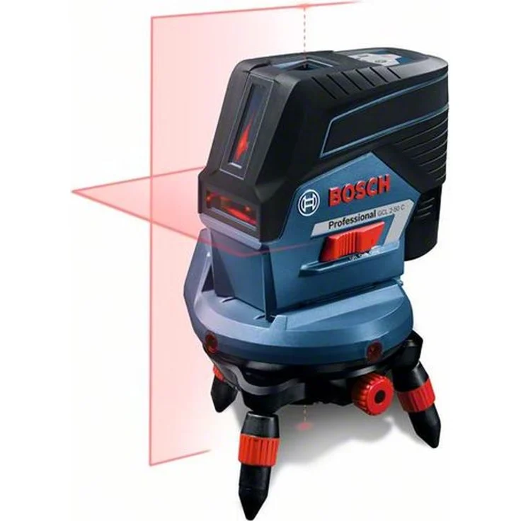 Bosch Professional Linienlaser GCL 2-50 C (roter Laser, Innenbereich, mit App-Funktion und Halterung, Stativ BT 150, Arbeitsbereich: bis 20 m, 4x AA-Batterie, in Kartonschachtel) – Bild 1